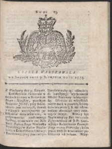Gazeta Warszawska. R.1775 Nr 63