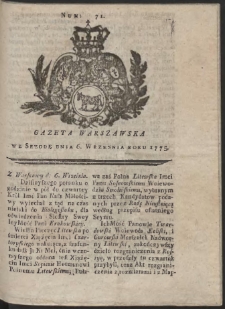 Gazeta Warszawska. R.1775 Nr 71