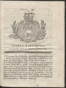 Gazeta Warszawska. R.1775 Nr 97