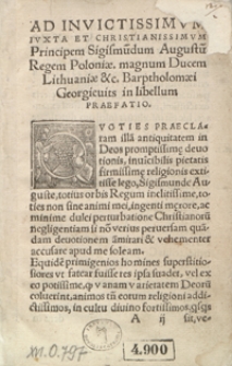 Pro Fide Christiana cum Turca disputationis habitae et mysterio sanctae Trinitatis in Alchorano invento, nunc primum in latinum sermonem verso, brevis descriptio [...]