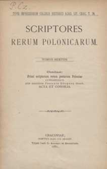 Pamiętnik Pierwszego Zjazdu Historycznego Polskiego imienia Jana Długosza, odbytego w Krakowie w czterechsetną rocznicę jego śmierci