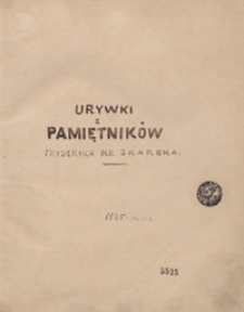 Urywki z pamiętników [z lat 1792-1809]