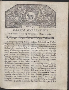 Gazeta Warszawska. R.1778 Nr 31
