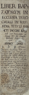 [Księgi parafialne Kruszyny. Księgi chrztów z lat 1642-1662]