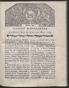 Gazeta Warszawska. R.1778 Nr 34