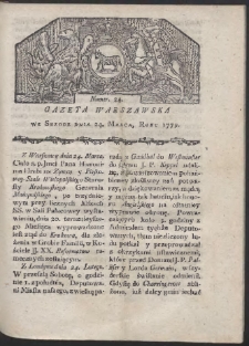 Gazeta Warszawska. R. 1779 Nr 24