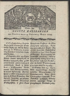 Gazeta Warszawska. R. 1779 Nr 62