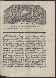 Gazeta Warszawska. R. 1779 Nr 81