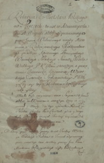 Relacya poselstwa polskiego w Turczech, to jest w Adyanopolu die 16 Augusti 1667 odprawionego przez jaśnie wielmożnego niegdy Hieronima Radziejowskiego podkanclerzego przedtym koronnego, [...] posła wielkiego JKMości zaczętego, a przeze mnie Franciszka Kazimierza Wysockiego, cześnika sochaczewskiego JKMci y legacyi tej sekretarza dokończonego