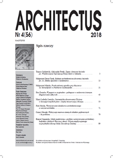 Spis rzeczy [Architectus : Pismo Wydziału Architektury Politechniki Wrocławskiej, 2018, nr 4 (56)]