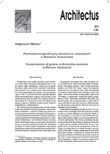 Przekształcenia ogrodów przy klasztorze oo. bernardynów w Piotrkowie Trybunalskim