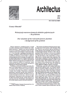 Waloryzacja murowo-ziemnych obiekt&oacute;w pofortecznych &ndash; tło problemu