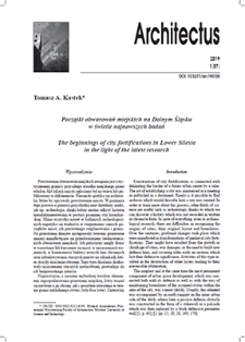 Początki obwarowań miejskich na Dolnym Śląsku w świetle najnowszych badań