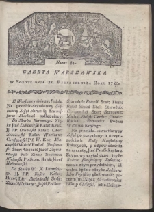 Gazeta Warszawska. R. 1780 Nr 85