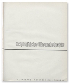 Schlesische Monatshefte. 15. Jahrgang, November 1938, Folge 11