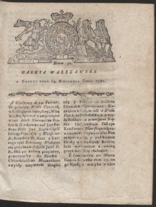 Gazeta Warszawska. R.1781 Nr 30