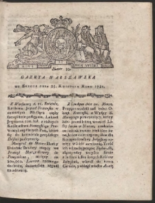 Gazeta Warszawska. R.1781 Nr 33