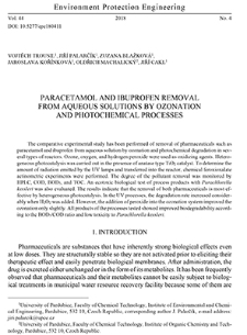 Paracetamol and ibuprofen removal from aqueous solutions by ozonation and photochemical processes