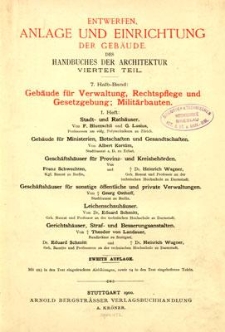 Gebäude für Verwaltung, Rechtspflege und Gesetzgebung; Militärbauten