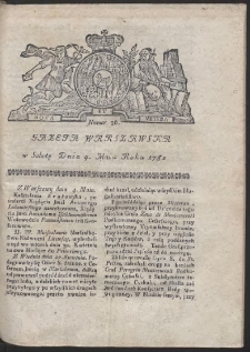 Gazeta Warszawska. R.1782 Nr 36