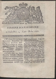 Gazeta Warszawska. R.1782 Nr 59