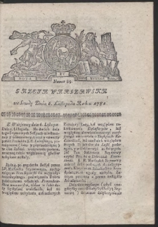 Gazeta Warszawska. R.1782 Nr 89