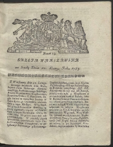 Gazeta Warszawska. R.1783 Nr 13
