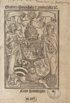 Statuta Sinodalia et p[ro]vincialia [...]