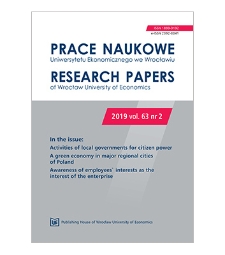 A green economy in major regional cities of Poland – the status of its implementation and transformations in the public sector