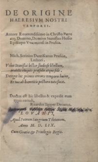 De Origine Haeresium Nostri Temporis [...]