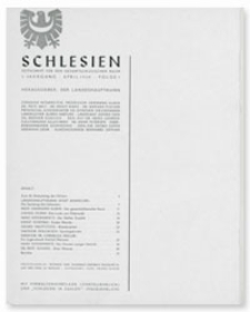 Schlesien: Zeitschrift f&uuml;r den gesamtschlesischen Raum. 1. Jahrgang, April 1939, Folge 1