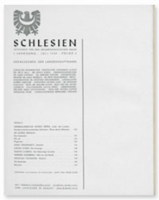 Schlesien: Zeitschrift f&uuml;r den gesamtschlesischen Raum. 1. Jahrgang, Juli 1939, Folge 4