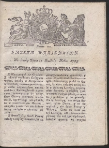 Gazeta Warszawska. R.1785 Nr 102