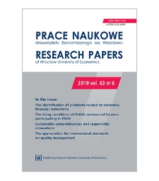 Spis treści [Prace Naukowe Uniwersytetu Ekonomicznego we Wrocławiu = Research Papers of Wrocław University of Economics; 2019; vol. 63, nr 6]