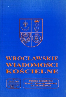 Wrocławskie Wiadomości Kościelne. R. 50 (1997), nr 3