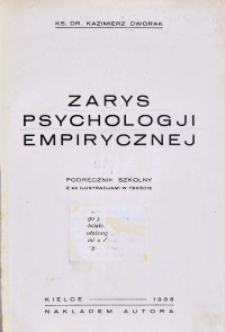 Zarys psychologji empirycznej:podręcznik szkolny z 22 ilustracjami w tekście