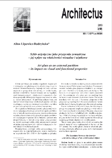 Szkło artystyczne jako przegroda zewnętrzna - jej wpływ na właściwości wizualne i użytkowe