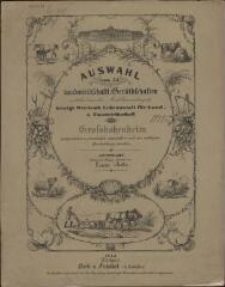 Auswahl von 55 landwirthschaftl. Geräthschaften : entlehnt aus der Modellsammlung der Königl. Würtemb. Lehranstalt für Land- u. Forstwirthschaft Grosshohenheim. Perspectivisch u. geometrisch dargestellt u. mit der nöthigen Beschreibung versehen