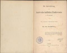 Die Entwicklung des landwirthschaftlichen Pachtwesens in Preussen : eine historisch-&ouml;konomische Studie