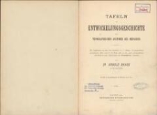 Tafeln zur Entwickelungsgeschichte und topographischen Anatomie des Menschen