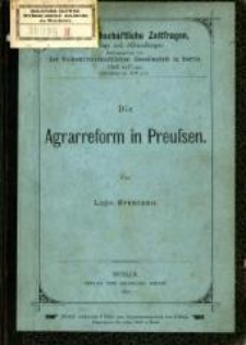 Die Agrarreform in Preussen