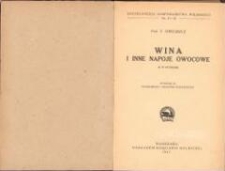 Wina i inne napoje owocowe. - Wyd. 3 przerob. i znacznie rozszerz.
