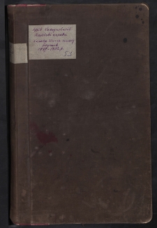 Księga kasowa majątku Bouszów