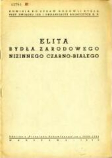 Elita bydła zarodowego nizinnego czarno-białego