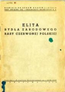 Elita bydła zarodowego rasy czerwonej polskiej