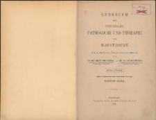 Lehrbuch der speciellen Pathologie und Therapie der Hausthiere : für Tierärzte, Ärzte und Studierende. Bd 1. - 4., verb. u. verm. Aufl.