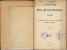 Die Entwässerung des Mittel- und Nieder- Oderbruches