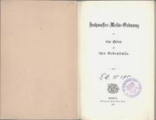 Hochwasser-Melde-Ordnung f&uuml;r die Oder und ihre Nebenfl&uuml;sse