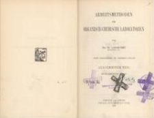 Arbeitsmethoden für organisch-chemische Laboratorien : allgemeiner Teil. - 4., umgearb. und verm. Aufl.