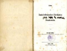 Ueber die Runkelrübenzucker-Fabrikation Frankreichs